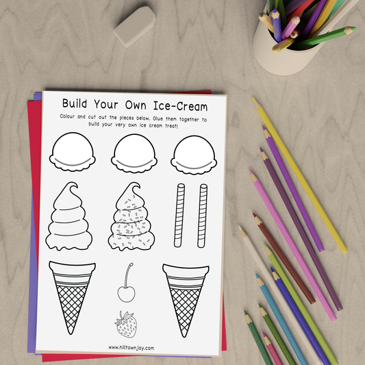 Ice Cream Activity Sheet - Printable