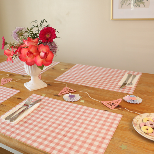 Pink Gingham Placemats