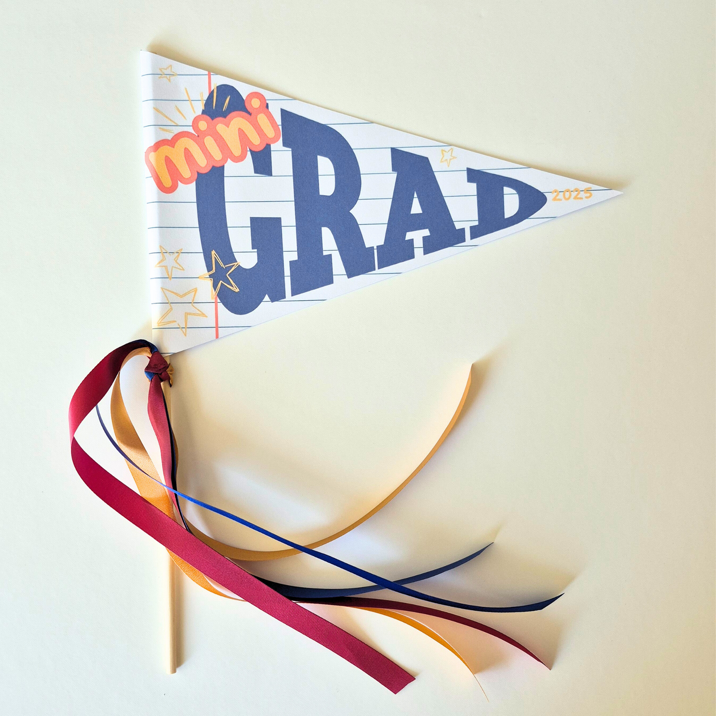 Mini Grad 2025 Pennant Flag