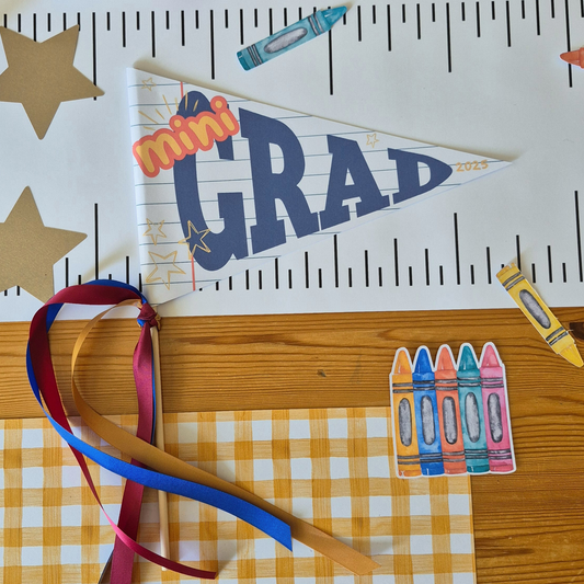 Mini Grad 2025 Pennant Flag