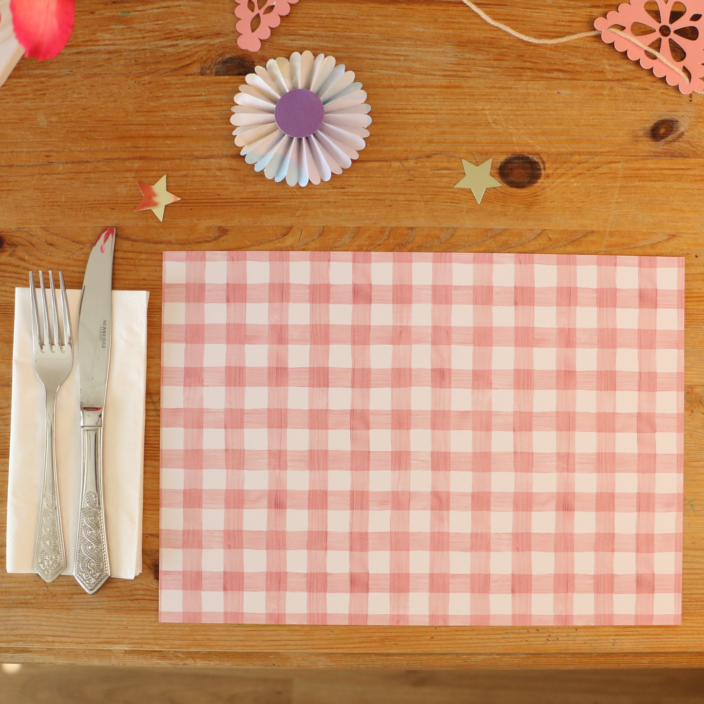 Pink Gingham Placemats