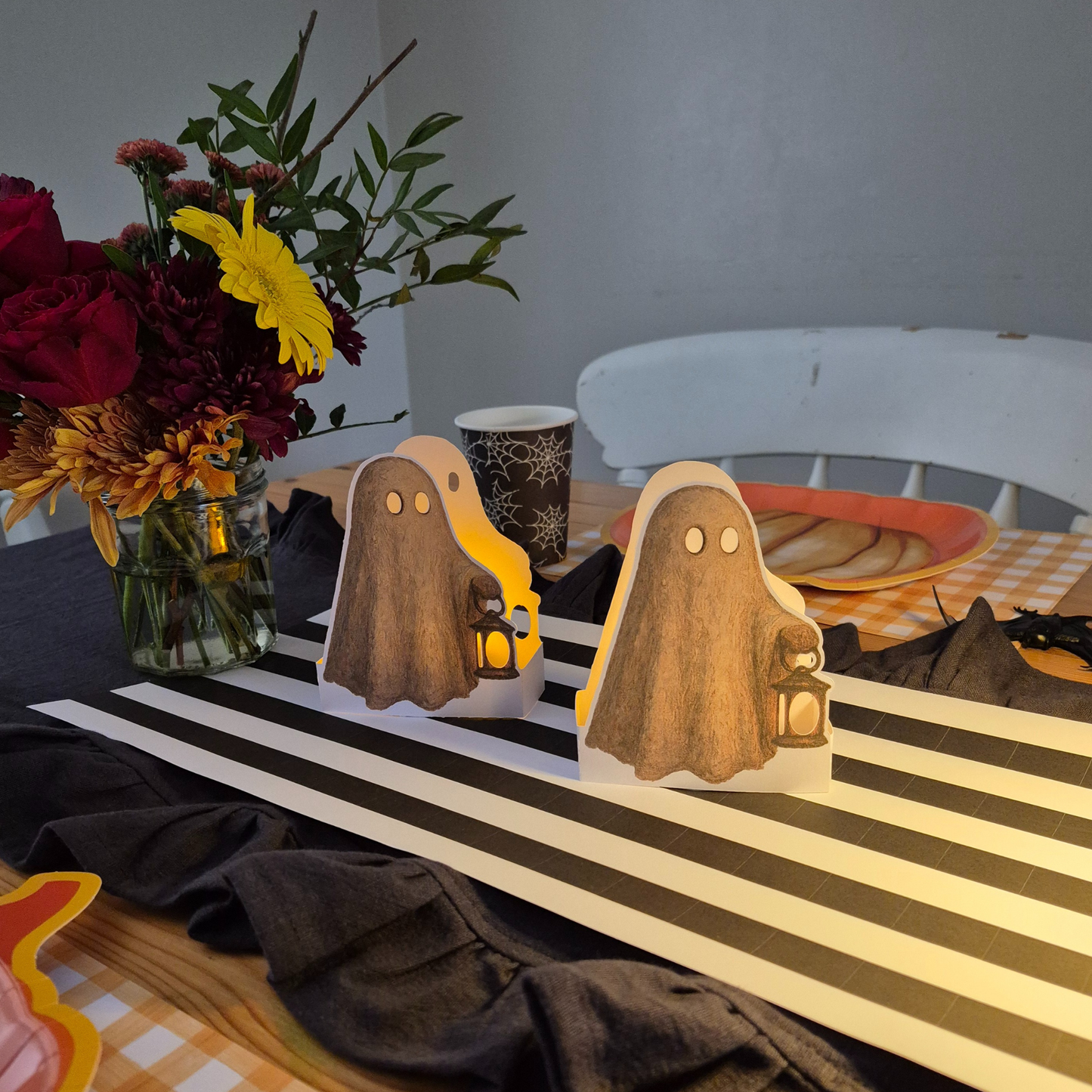 Halloween Ghost LED Tealight Lanterns