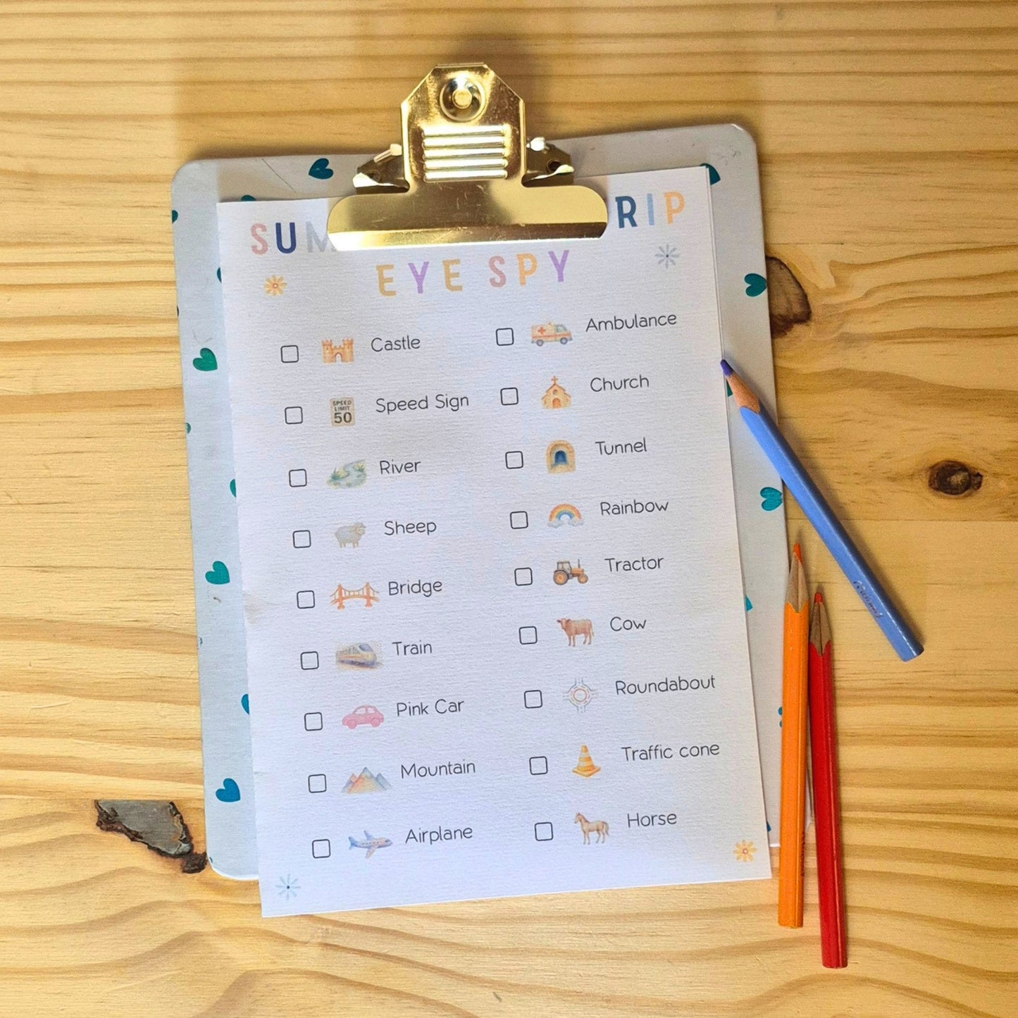 Road Trip Eye Spy UK/EU - Printable