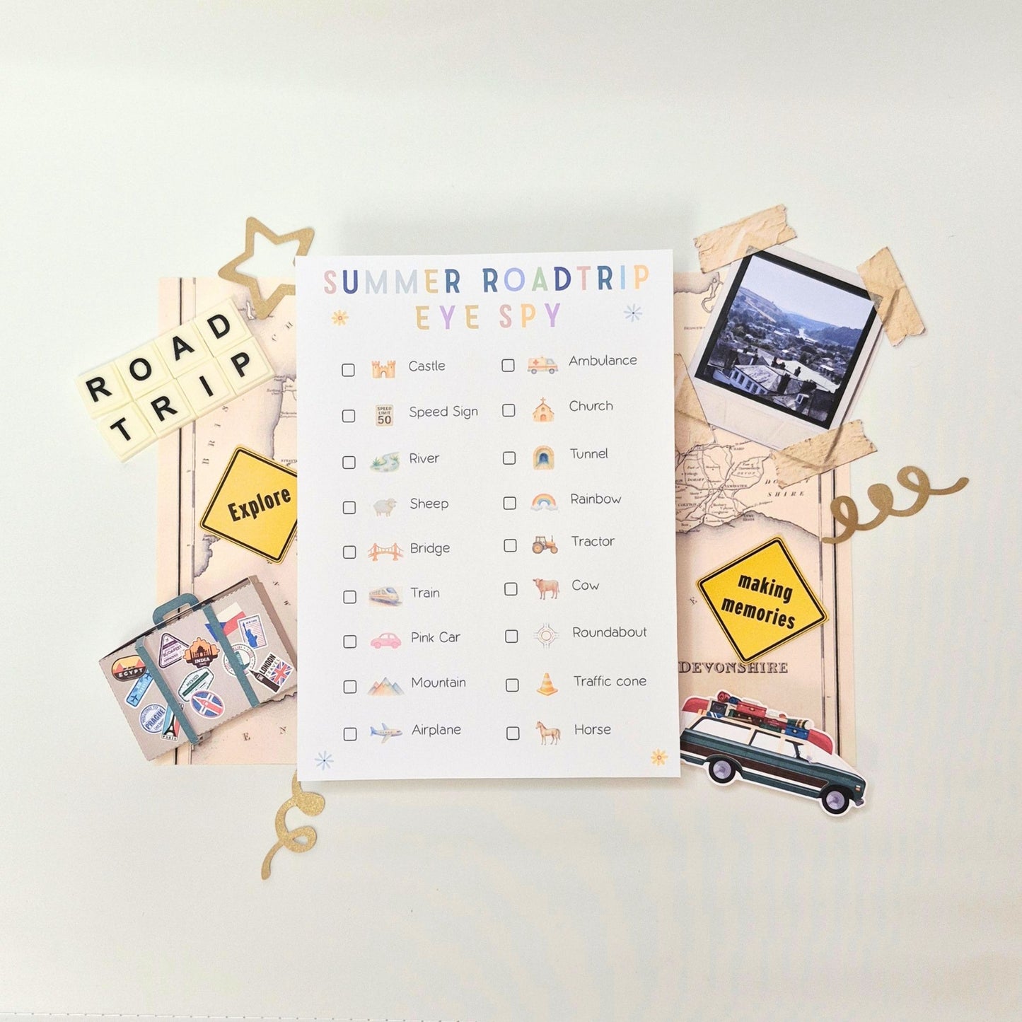 Road Trip Eye Spy UK/EU - Printable