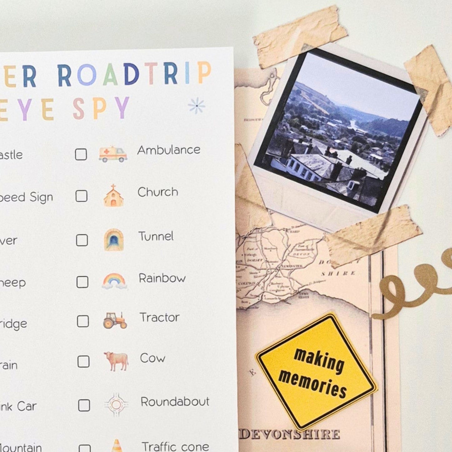 Road Trip Eye Spy UK/EU - Printable