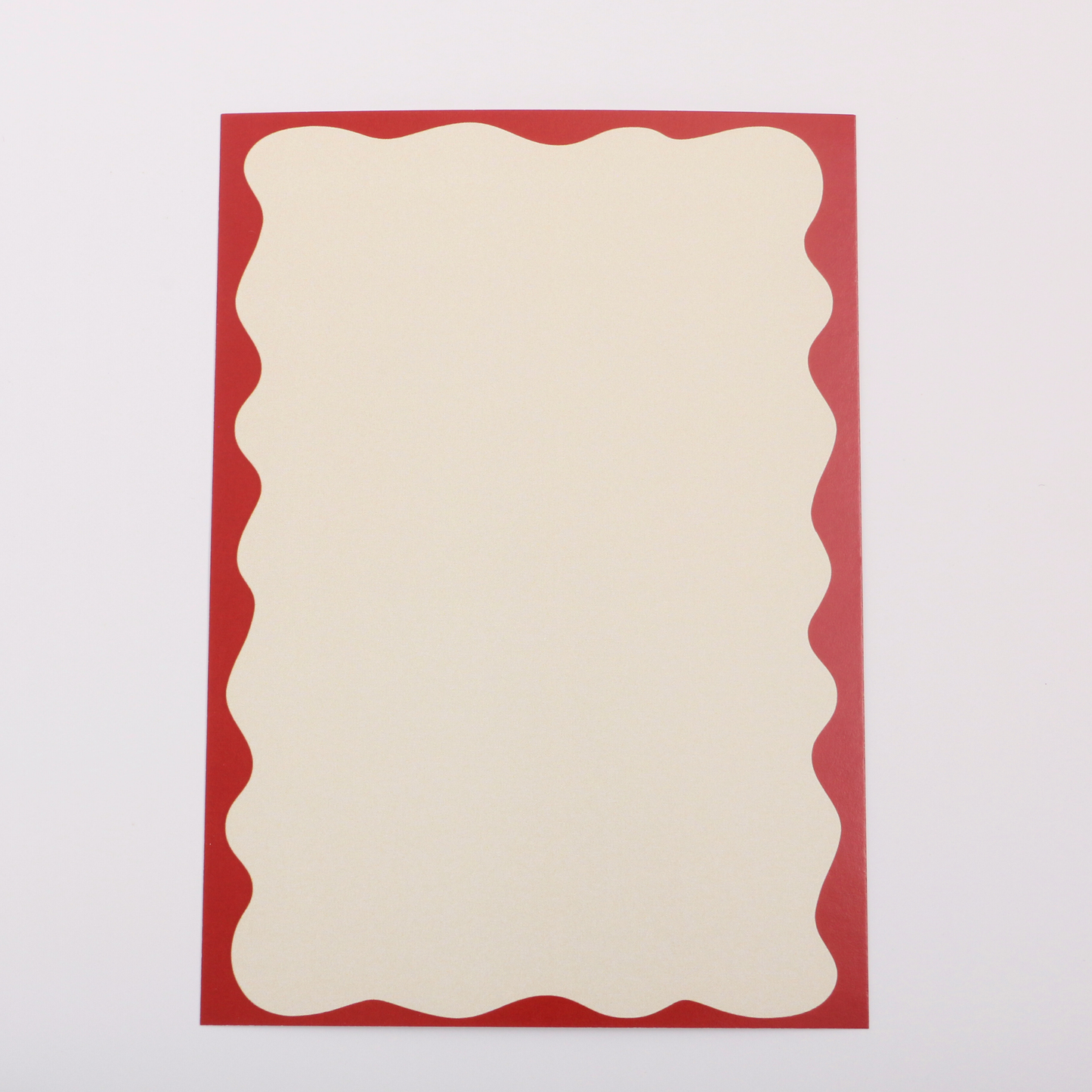 Red Wavy Menu Cards
