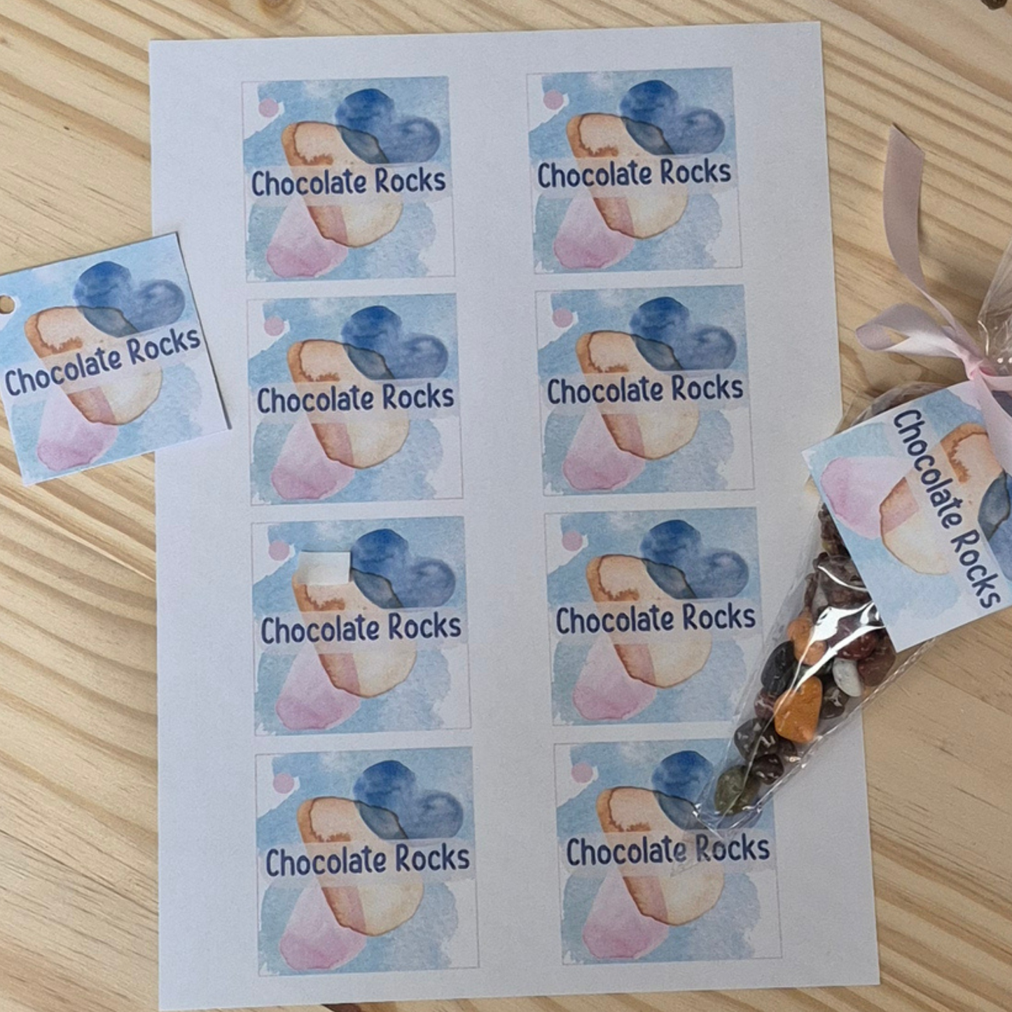 Chocolate Rocks Tags - Printable