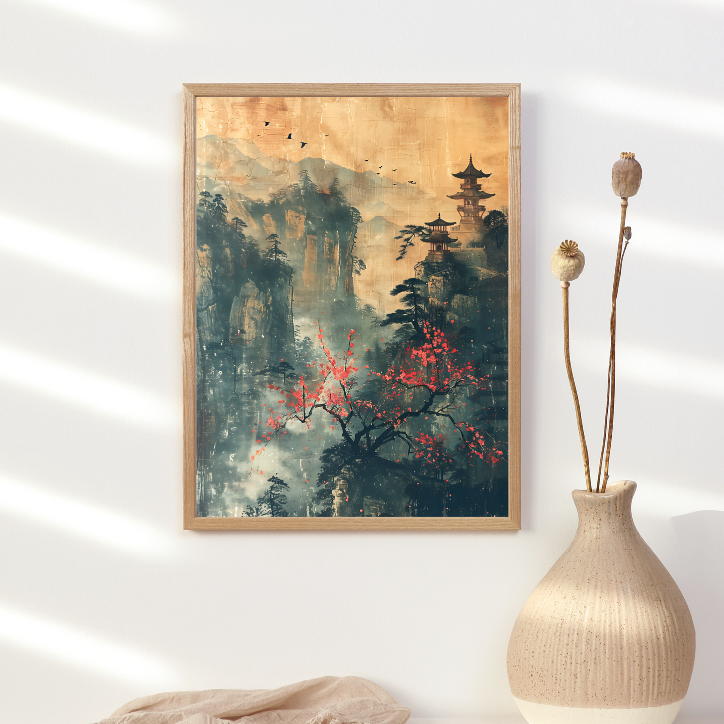 Antique Chinese Landscape Print - Printable