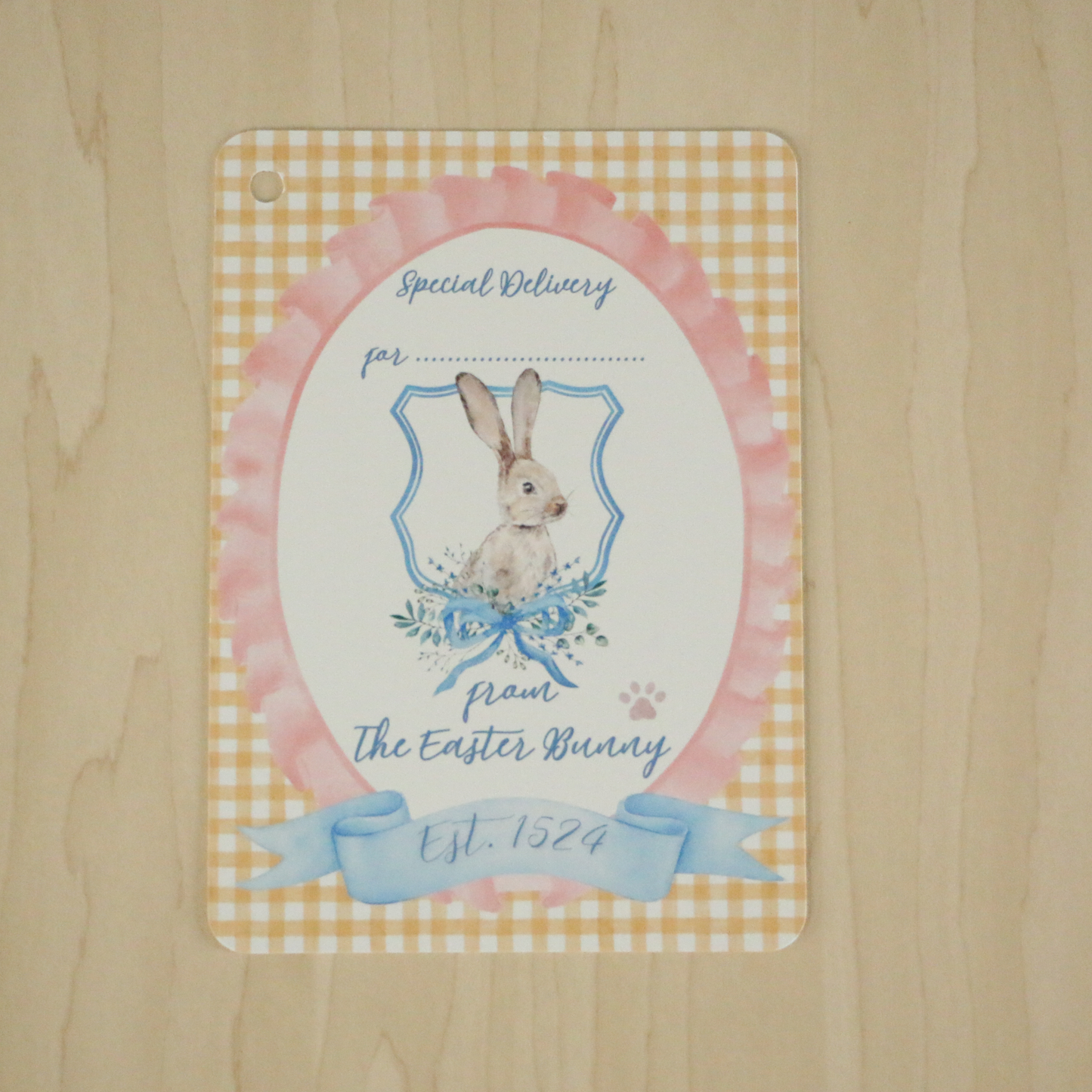 Luxury Easter Bunny Gift Tag
