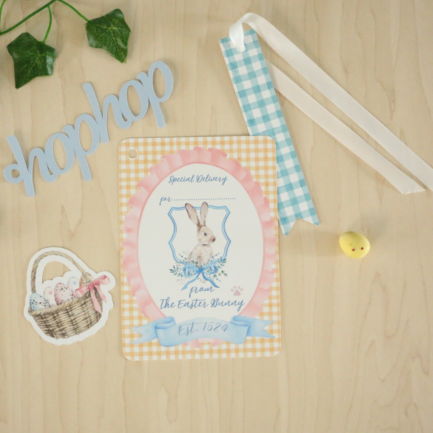 Luxury Easter Bunny Gift Tag