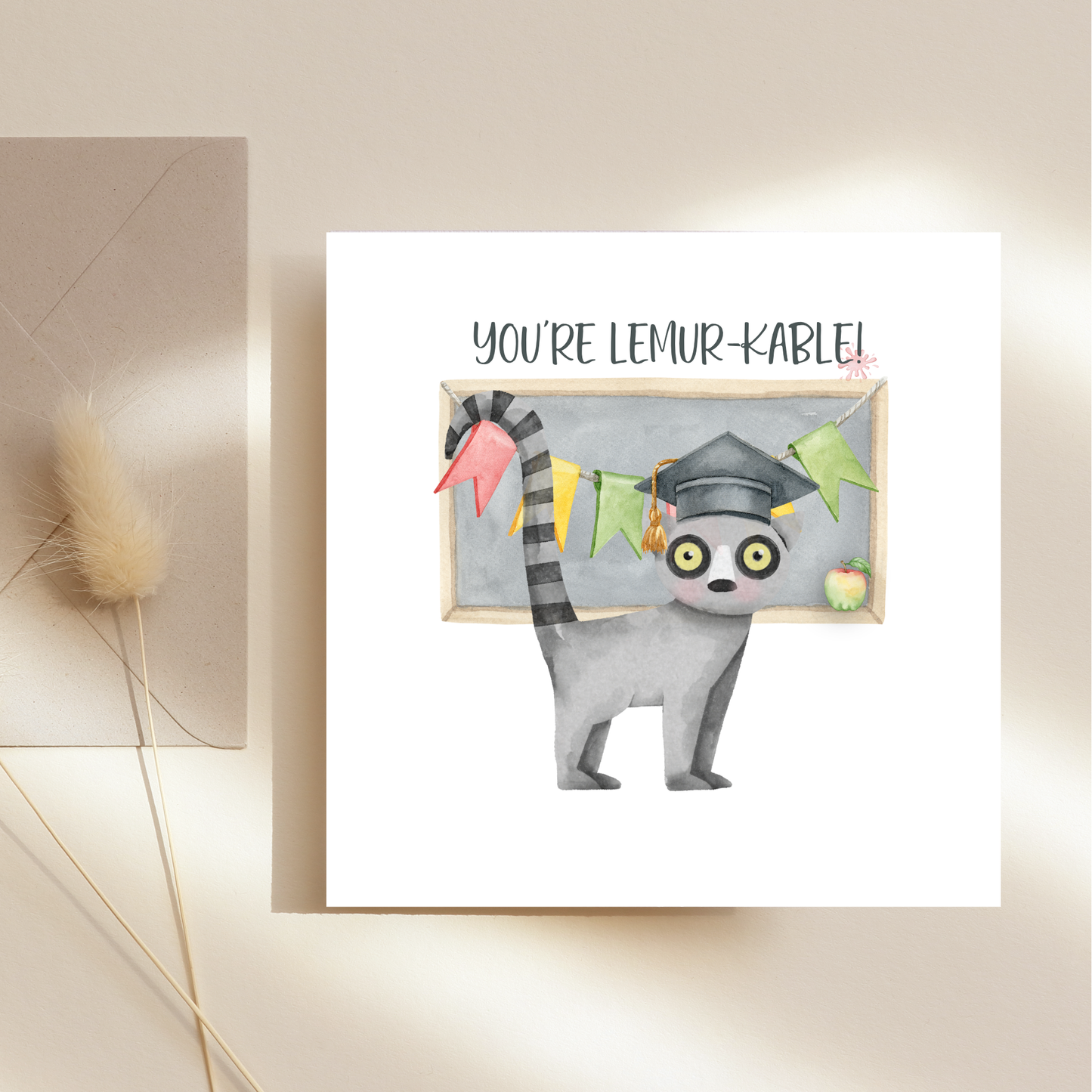 Thank you Lemur Teacher Card