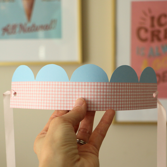 Gingham Party Crowns