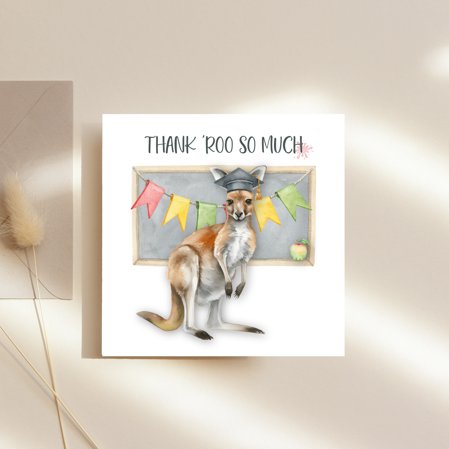 Thank Roo So Much Teacher Card