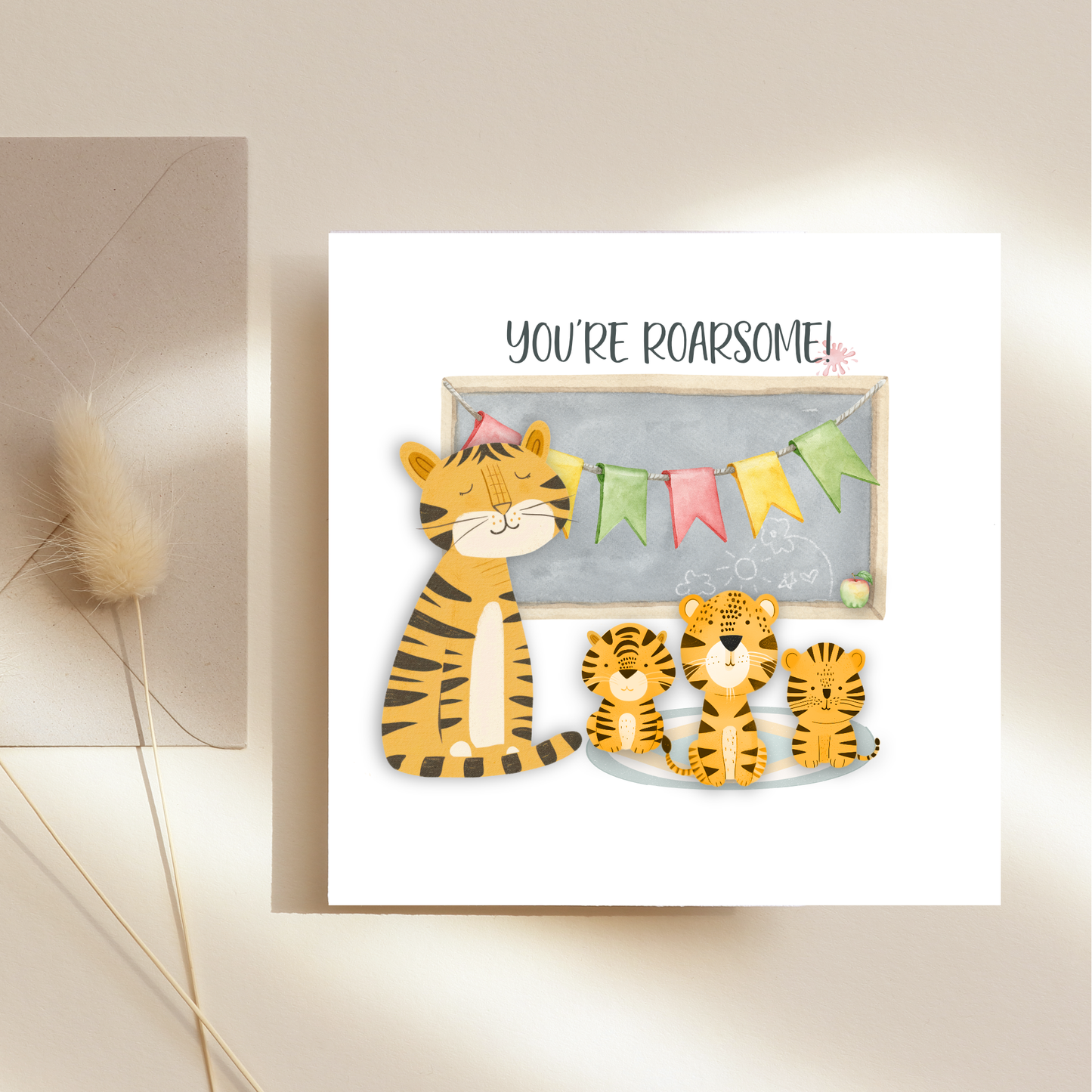 Thank You Tiger Teacher Card